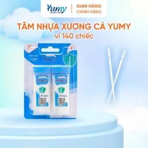 Combo 5 vỉ Tăm nhựa xương cá YUMY 140 chiếc/vỉ tăm 2 đầu nhỏ mềm đa năng an toàn cho nướu (TN11-125)