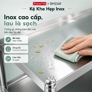 Kệ inox 3 tầng dày lên Kệ để lò vi sóng Lưu trữ nồi và chảo Kệ nhà bếp Có bánh xe