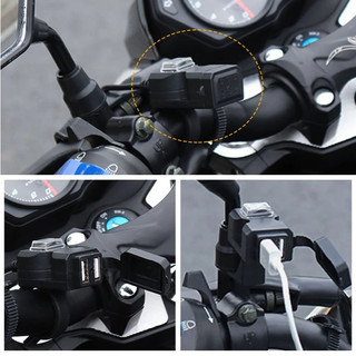 SEAMETAL Sạc Điện Thoại Xe Máy USB Kép 1A 2.1A Công Tắc Nguồn Độc Lập Chống Nước Giá Gắn Đa Năng
