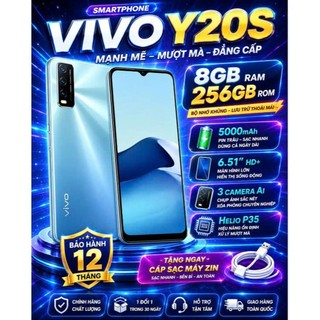 vivo Y20s 8GB/256GB pin trâu dùng mượt – bảo hành 12 tháng tặng sạc