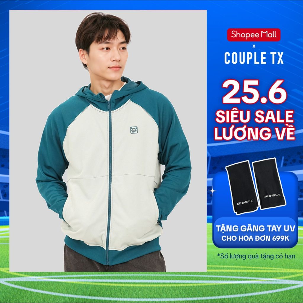 Áo Khoác Chống Nắng Nam Couple TX Anti UV Raglan Color Form Relax MOK 1070