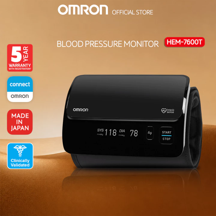 Máy Đo Huyết Áp Không Dây Omron HEM-7600T | Kết Nối Bluetooth,Bảo Hành 5 Năm