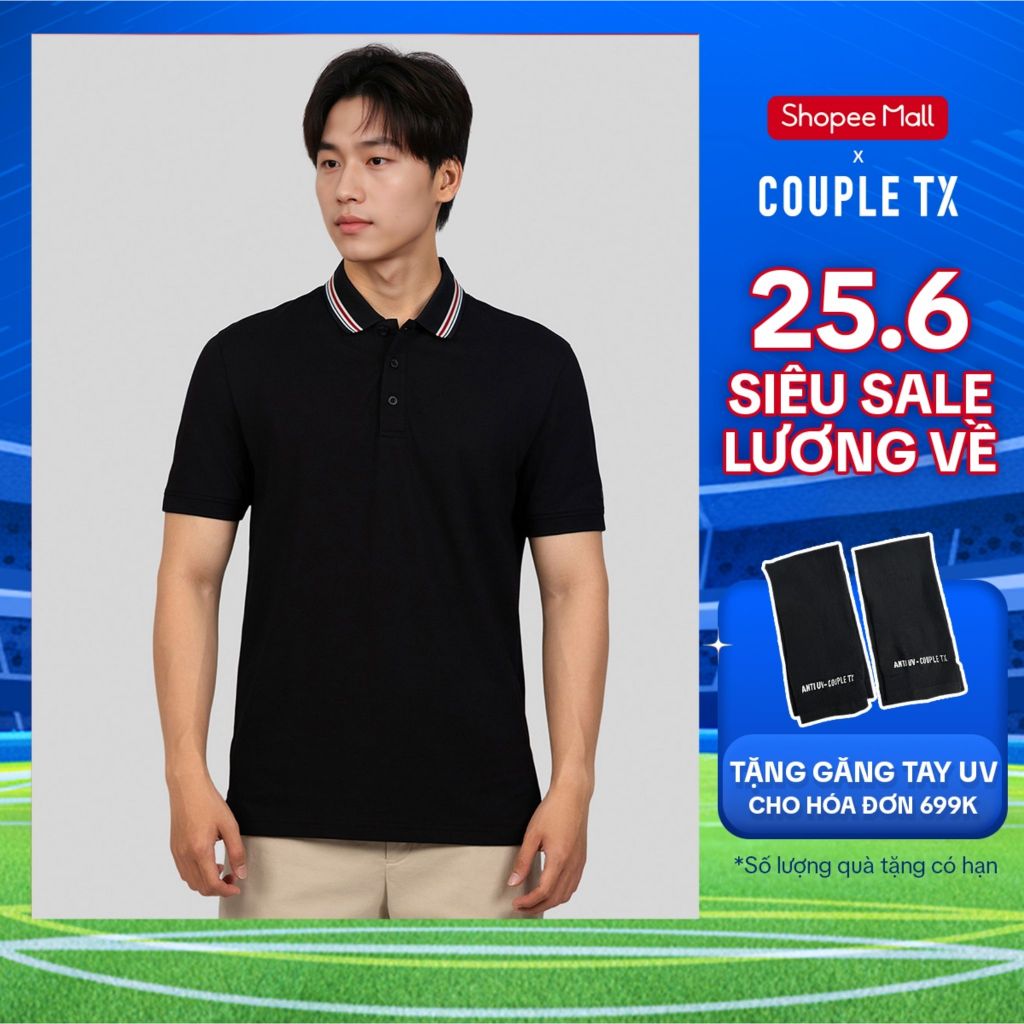 Áo Polo Nam Couple TX Sọc Phối Màu Form Regular MPO 1074