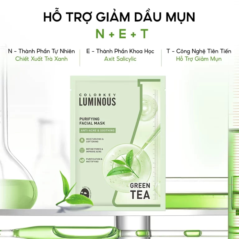 [1 MIẾNG LẺ] Mặt Nạ Giấy COLORKEY LUMINOUS Tinh Chất Vitamin B5 Cấp Ẩm Cho Da Mịn Màng 25ml