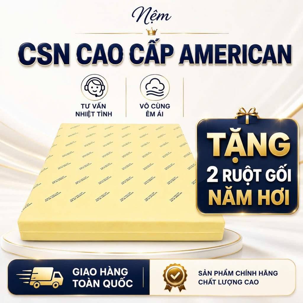 ( tặng kèm 2 rụt gối nằm hơi ) ( giao toàn quốc)  (NệM american ), (NệM Foam Hoạt Tính) giá rẻ