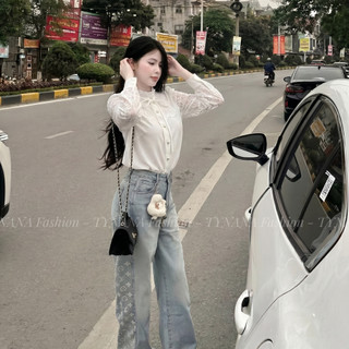 (ÁO SANG CHẢNH)Áo Sơ Mi Nữ Ren Trắng Cổ Nơ Thanh Lịch Tôn Dáng - Áo Công Sở Tay Dài Tiểu Thư Hàn Quốc Cao Cấp 611