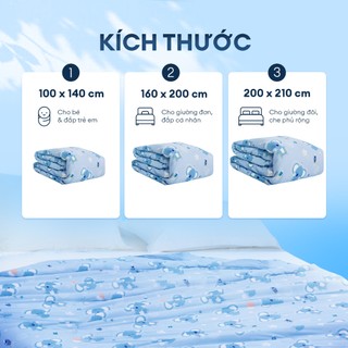 [CHĂN HÈ MÁT LẠNH] Mền Lạnh I Cool Advance NIN House Cho Bé | 100x140cm | Nhiều Màu Sắc | Chăn Chần Ice Silk