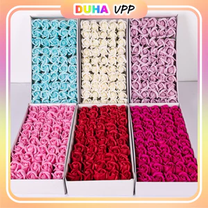 Combo 100 Bông Hoa Sáp 3 Lớp (100 Bông 1 Màu Không Kèm Cành)- Hoa Loại 1 DUHA 029