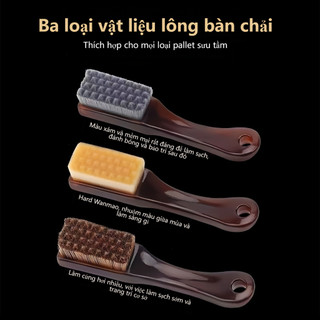 Bàn Chải Nano Lông Heo Óc Chó Thiên Nhiên Làm Sạch Đánh Bóng Vòng Hạt