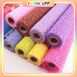 Cuộn Lưới Nhện Giấy Gói Hoa, Trang Trí Giỏ Quà Tết (Rộng 50cm Dài 4,5m) Phụ Kiện Gói Hoa Đẹp DUHA 034
