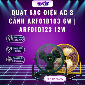 Quạt sạc điện AC 3 cánh ARF01D103 6W | ARF01D123 12W - Bảo hành 12 tháng