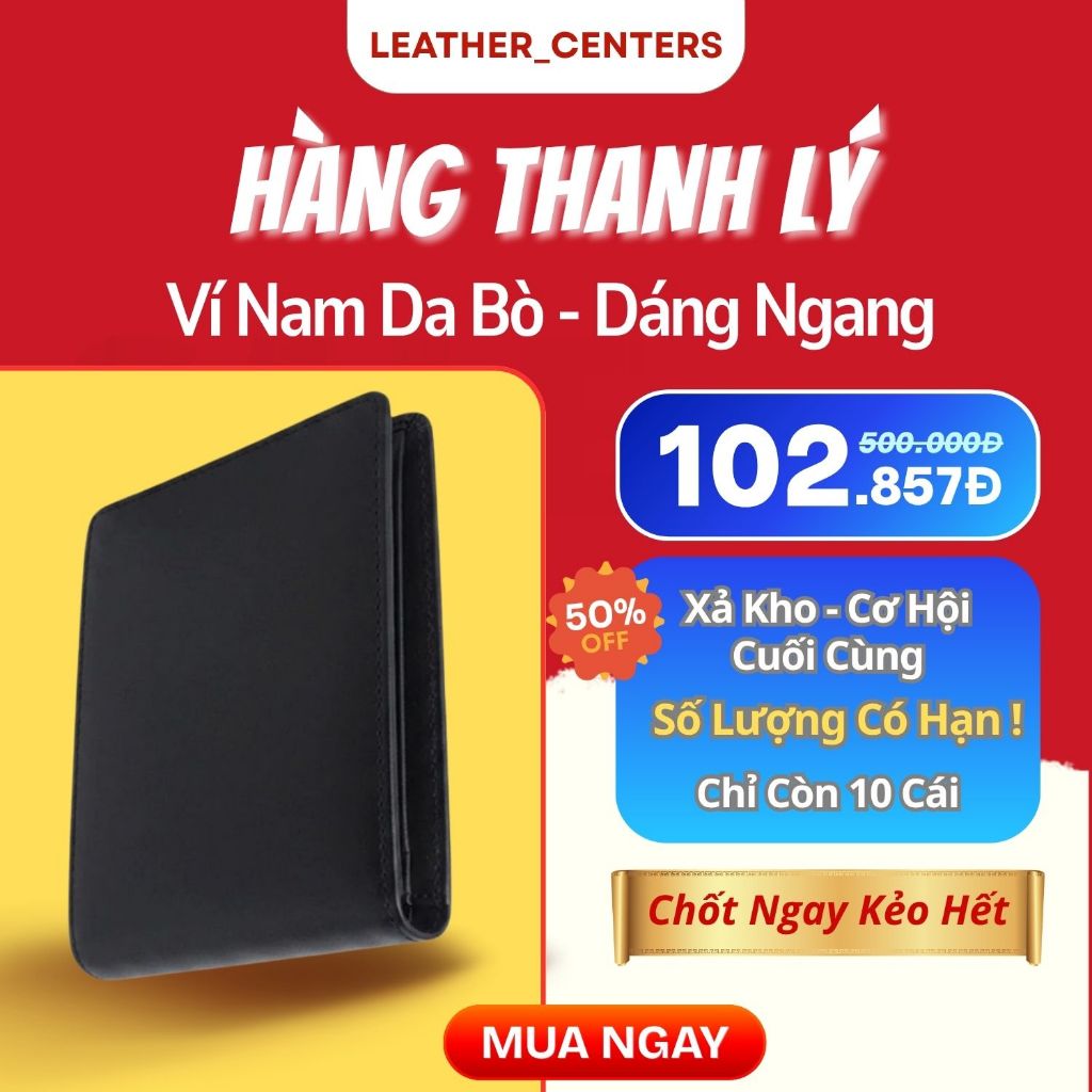 Ví Nam Da Bò Cao Cấp Chính Hãng - Không Tróc, Nhiều Ngăn, Tặng Kèm Hộp Dùng Làm Quà Tặng | TRONBO