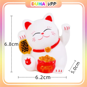 Combo 10 Tượng Ông Thần Tài, Mèo May Mắn , Hủ Vàng Tài Lộc Trang Trí Bánh Kem, Trang Trí Tết DUHA 040