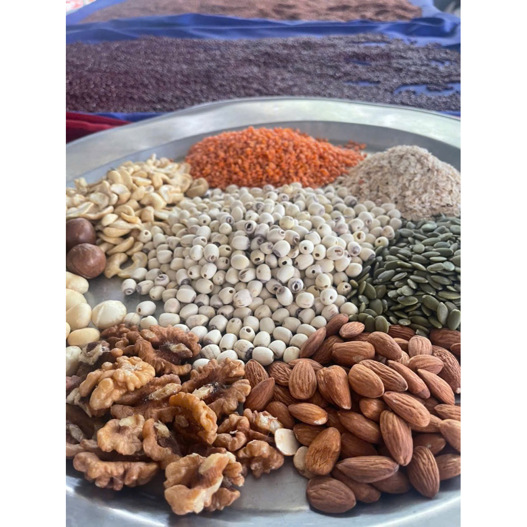 Bột Sữa Hạt Lợi Sữa Dinh Dưỡng 17 Loại Hạt Cho Mẹ Bầu Và Sau Sinh - Hũ 500g - Thảo Mộc Organic