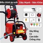 Máy rửa xe cao cáp KAW, lõi 3 lớp dây 20m, Phun xa 10M, áp lực cao rửa xe xịt sân thỏa thích — ảnh 1