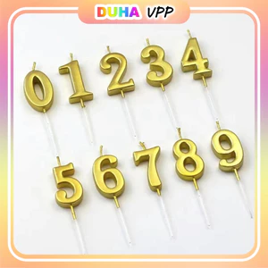 Combo 100 Nến Số Nhũ Vàng Đồng – Nến Số Trang Trí Bánh Kem, Bánh Sinh Nhật Cao Cấp DUHA 044