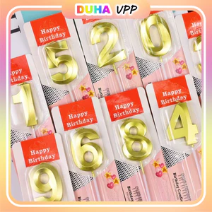Combo 5 Nến Số Nhũ Nổi Trang Trí Bánh Sinh Nhật,Bánh Kem DUHA 045