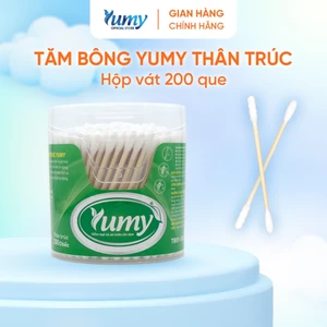 Combo 10 hộp Tăm bông thân trúc YUMY 200 que bông mềm 2 đầu đa năng thân thiện môi trường (TB01-526)