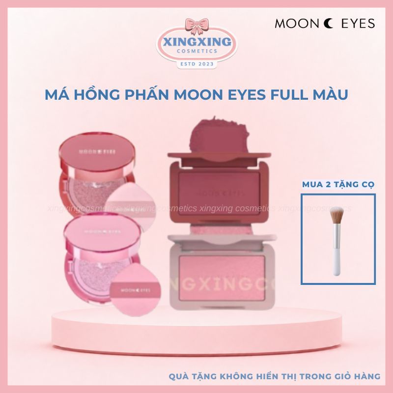 [MUA 2 TẶNG CỌ] MOONEYES Phấn Má Hồng Moon Eyes Chính Hãng 60 Màu Matte Blush Phấn Má Mịn Lì Tự Nhiên Lâu Trôi 6.5g