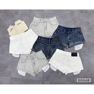 Quần đùi trơn gấp gấu rách mới về thêm Đủ mầu / size S M L / 12466