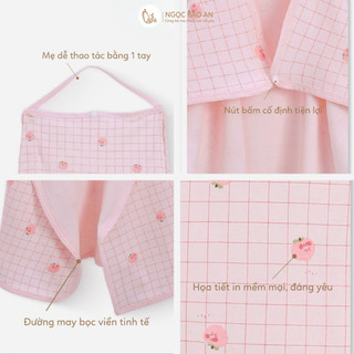M&B (85x100cm) Khăn choàng đa năng cho bé bú khi ra ngoài chất cotton thoáng mát, siêu tiện lợi.