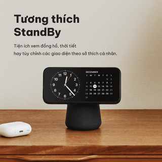 Đế sạc không dây 2 trong 1 Belkin BoostCharge Pro Magsafe 15W sạc nhanh không dây tùy chỉnh góc độ - không kèm sạc