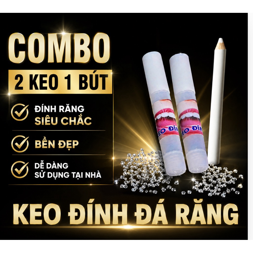 2 keo và 1 bút đính đá ( không có đá)