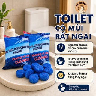 Combo 5 Túi Tẩy Bồn Cầu Diệt Khuẩn, Khử Mùi Hương Chanh, Làm Sạch Vết Ố Vàng, Viên Thả Bồn Cầu