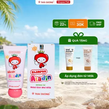 Dầu gội ALADIN (Hộp 1 tube 30g) - dầu gội dành cho da đầu có chấy và trứng chấy - dầu gội Sao Thái Dương
