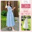 Váy Maxi Nữ Đi Biển Dáng Dài Thiết Kế 2 Dây Bản To Nhún Ngực Vải Lụa Xước Hàn [Lamer Dress]