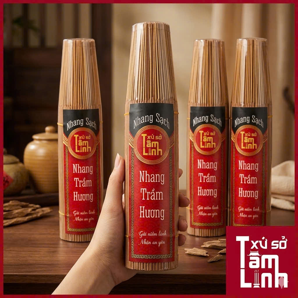 Nhang Sạch Thảo Mộc Xứ Sở Tâm Linh Hữu Cơ 100%, Ít Khói, Dịu Nhẹ Không Cay Mắt, An Toàn Sức Khỏe, Thơm Phòng 30cm