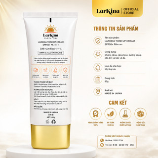 Kem Chống Nắng Nâng Tone Larkina SPF50+ PA++++ NMN & Glutathione Dưỡng Sáng Da Nhật Bản 60g