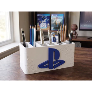 Hộp đựng bút PlayStation in 3D decor bàn học bàn làm việc quà tặng game thủ