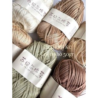 Cuộn nhỏ 50gr sợi cỏ handmade diy