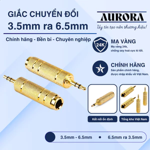 Jack chuyển đổi âm thanh 3.5mm ra 6.5mm stereo - Đầu chuyển tai nghe, mixer, micro karaoke, amply