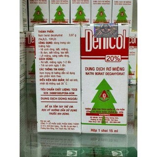 Denicol 20% chai 15ml – Hỗ trợ tưa lưỡi, lở miệng, sưng lợi