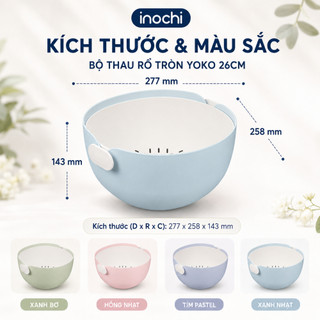 Bộ thau rổ tròn Inochi - Yoko 26cm