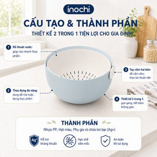Bộ thau rổ tròn Inochi - Yoko 26cm