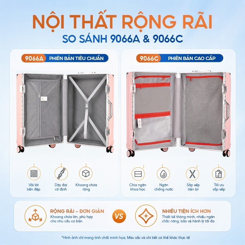 Vali Du Lịch 9066 Bamozo Size 28 Cao Cấp Bo 4 Góc Chống Va Đập Bảo Hành 5 Năm_9066 | BigBuy360 - bigbuy360.vn