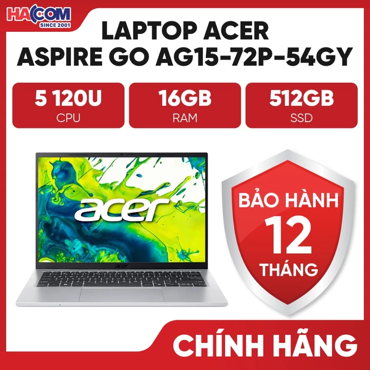 Laptop Acer Aspire Go AG15-72P-54GY (NX.JRRSV.002) Core 5-120U/16GB/512G/15.6" FHD/Win11 SL)