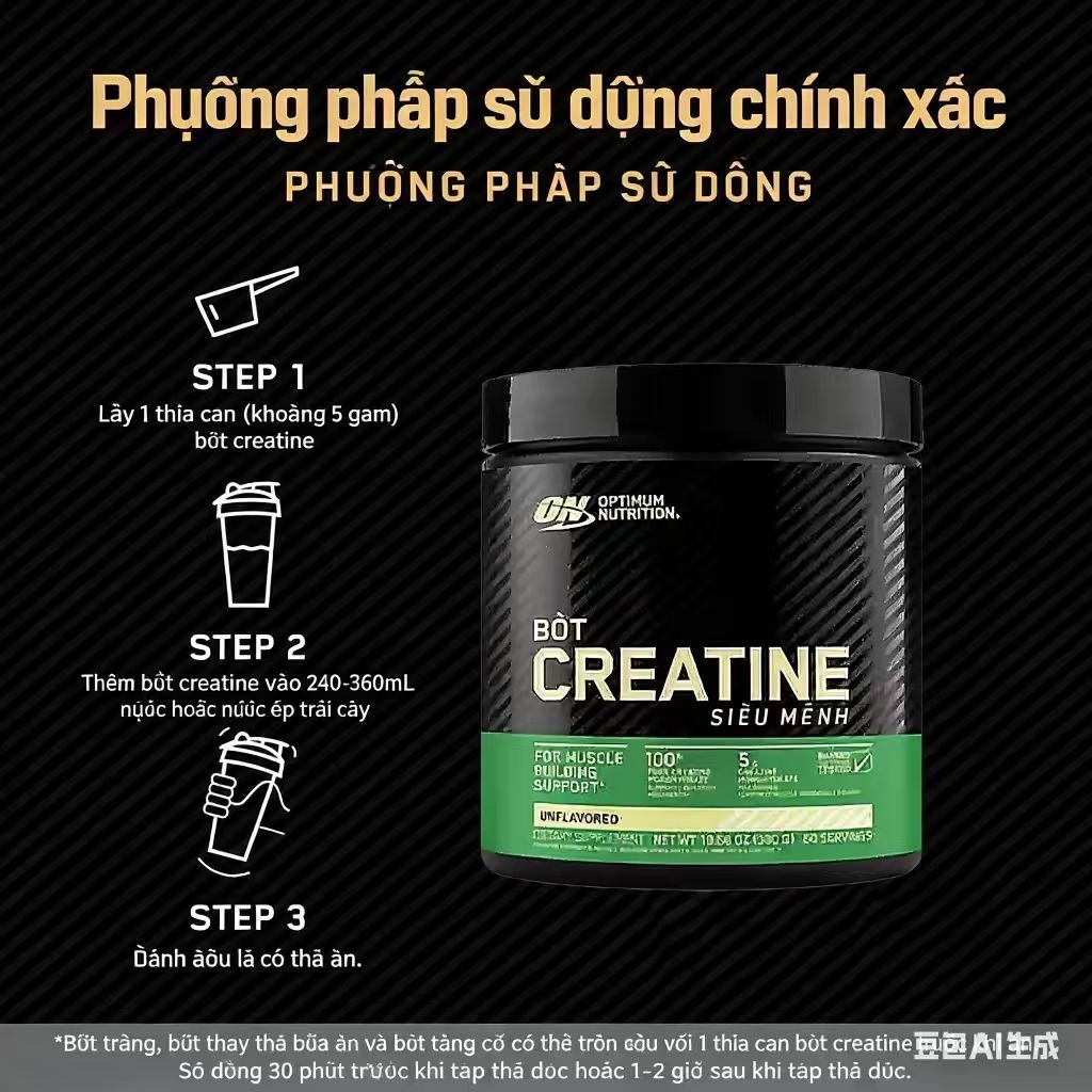 ON Bột tăng hiệu suất tập luyện, Micronized Creatine Powder 300g,Nhanh chóng thúc đẩy mức năng lượng