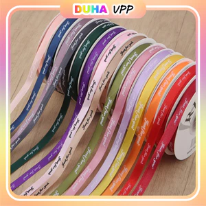 Dây Ruy Băng Lụa Chữ Just For You Bản 1cm - 45m Gói Hoa Buộc Hoa Buộc Quà DUHA 052