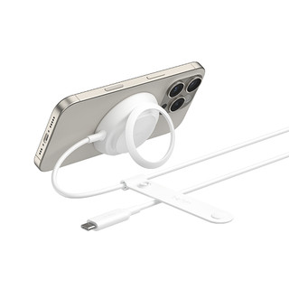 Đế sạc không dây Belkin Magsafe 2-in-1 chuẩn Qi2.2 25W sạc nhanh không dây nhỏ gọn cho nhiều thiết bị iPhone, Airpods
