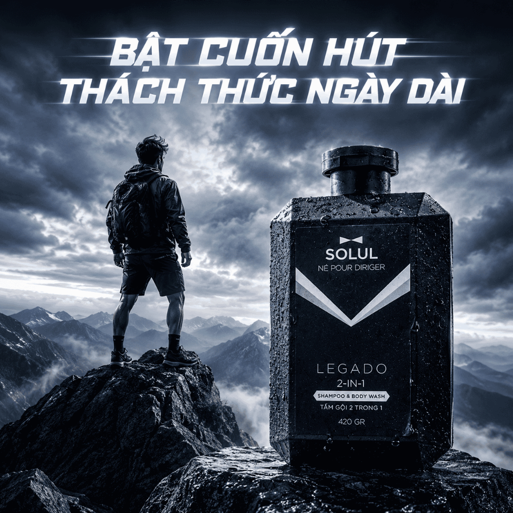 [DEAL GIÁ SỈ SIÊU TIẾT KIỆM]Combo 3 Sữa Tắm Gội Nam 2in1 SOLUL420ml,Sạch Gàu Ngứa Lưu Hương Nước Hoa