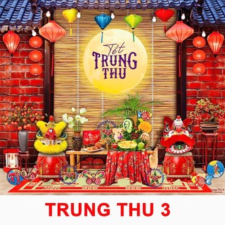 DECOR Trang Trí Trung Thu Chất Vải Lụa Cavas,Tranh Backdrop 2026 Phông Nền Trang Trí Năm Mới Có SIZE 4M TET16 - BEEKIDS