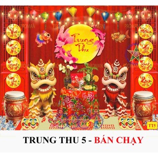 DECOR Trang Trí Trung Thu Chất Vải Lụa Cavas,Tranh Backdrop 2026 Phông Nền Trang Trí Năm Mới Có SIZE 4M TET16 - BEEKIDS