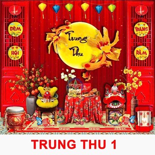 DECOR Trang Trí Trung Thu Chất Vải Lụa Cavas,Tranh Backdrop 2026 Phông Nền Trang Trí Năm Mới Có SIZE 4M TET16 - BEEKIDS