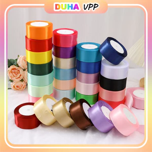 Lốc 5 Cuộn Duy Băng 1cm, 2cm 4cm Vải Lụa Satin Bản Dài 22m DUHA 061