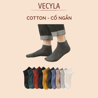 Tất cotton cổ ngắn trơn nam nữ thấm hút mồ hôi T777 BC_CHIC LINGERIE
