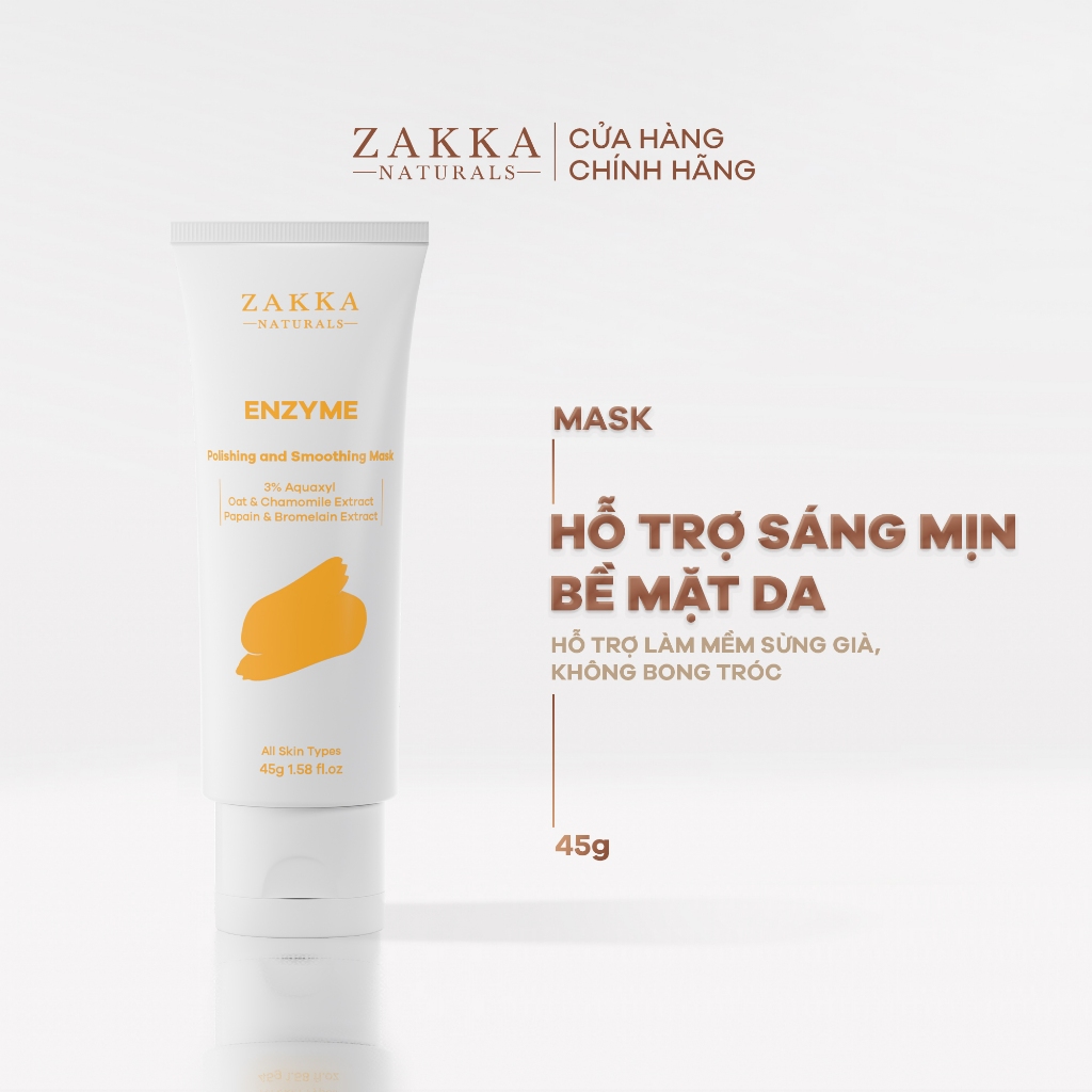 [BAO BÌ MỚI] Mặt nạ tẩy da chết sinh học Enzyme Zakka Naturals 45g